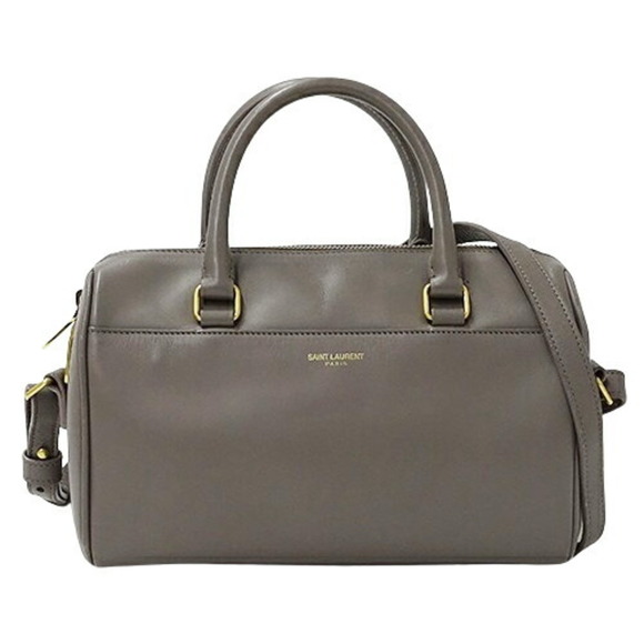 Saint Laurent Handbags - SAINT LAURENT Leather Baby Duffle Gray 330958 Shoulder Handbag